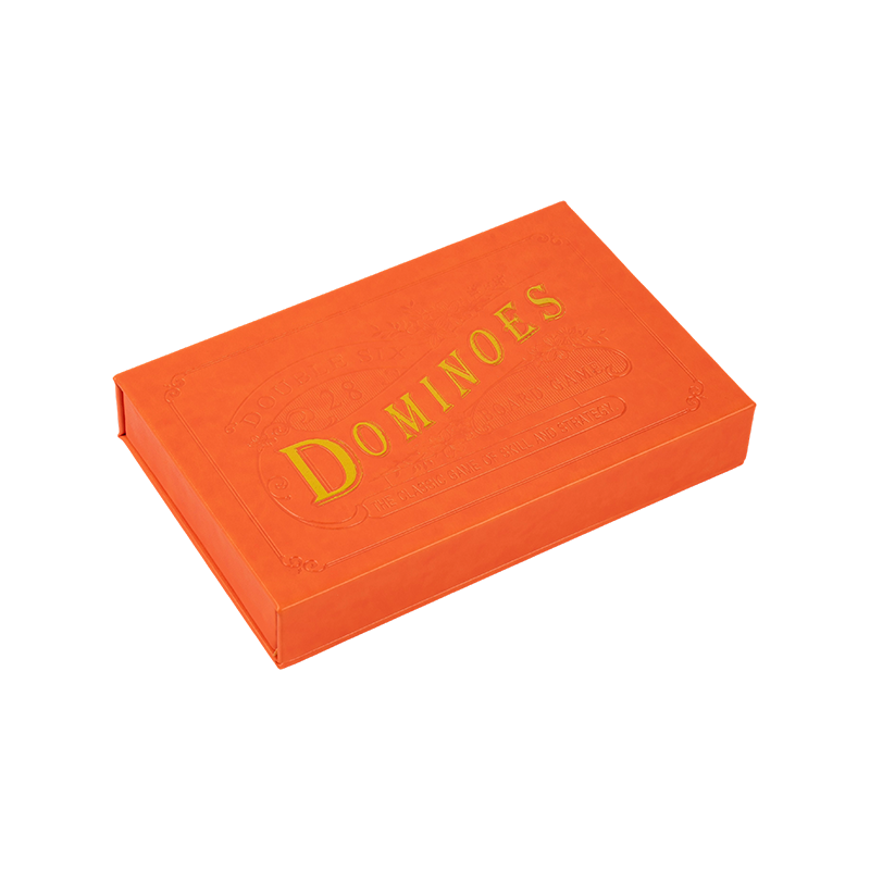 28 Píosa Classic Six Dominoes i mBosca Páipéir Éicea-Chomhshaoil ​​Orange 