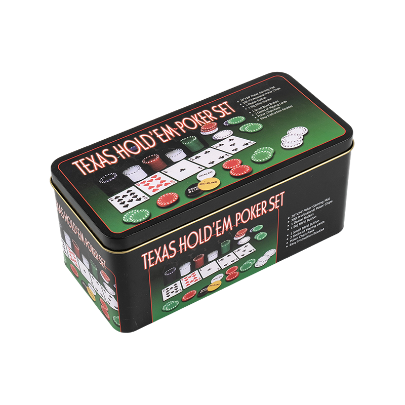 200pcs Sraith sliseanna cluiche cóisir bhosca iarainn